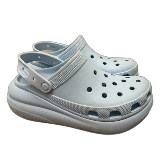Crocs Classic Crush Clogs Chunky Platform Baby Blue Calcite Womens Size 10 - Picture 1 of 7